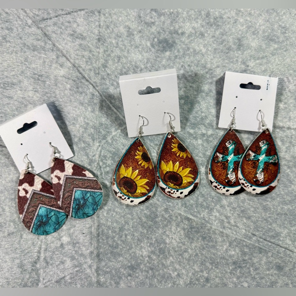 Colorful Teardrop Earrings Set